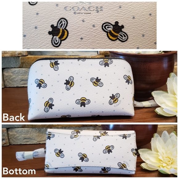 *1 left!* NEW Coach Bumble Bee Cosmetic Case - Picture 2 of 5